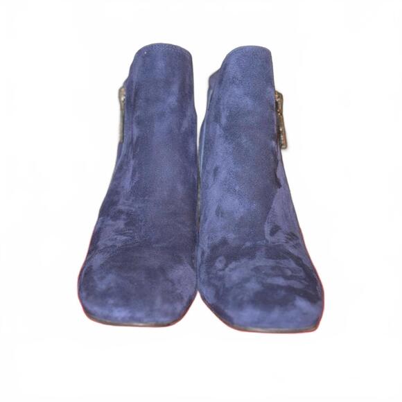 Donald J. Pliner Navy Suede Ankle Booties, Size 8 - Picture 5 of 6